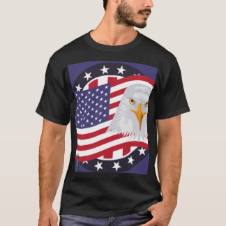 Amerikaanse Vlag Adelaar Grafische T-Shirt