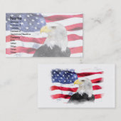 AMERIKAANSE VLAG & ADELAAR VISITEKAARTJE (Voorkant / Achterkant)