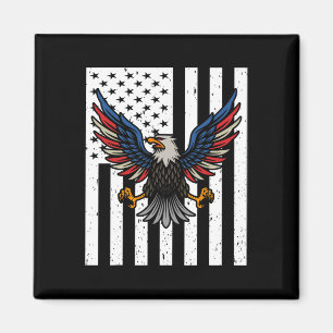Amerikaanse vlag adelaars 4 juli 1776 Vrijheid Ona Magneet
