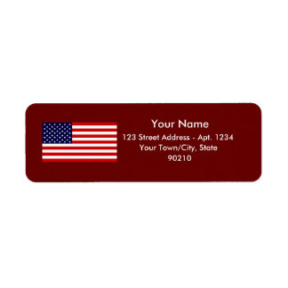 Amerikaanse vlag Adresetiketten Etiket