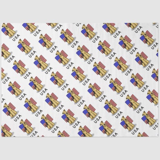 Amerikaanse vlag Airedale Terrier Dog - Cute Tissuepapier (Voorkant)