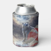 Amerikaanse vlag Alaskan Polar Beer Blikjeskoeler (Blikje Voorkant)