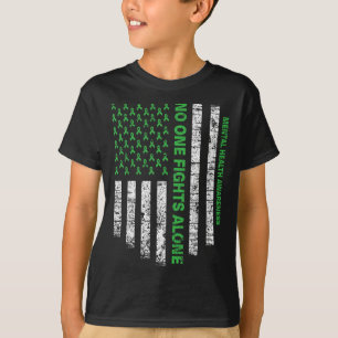 Amerikaanse vlag alleen Geestelijke Gezondheid Bew T-shirt