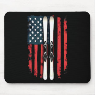 Amerikaanse vlag alpineskiër 1 muismat