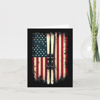 Amerikaanse vlag alpineskiër 2 kaart