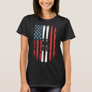 Amerikaanse vlag alpineskiër _6 t-shirt