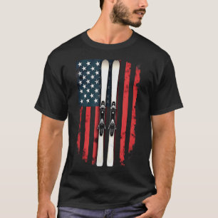 Amerikaanse vlag alpineskiër _6  t-shirt