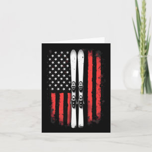 Amerikaanse vlag alpineskiër kaart