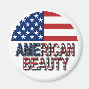 Amerikaanse vlag - Amerikaanse Beauty fridge magne Magneet
