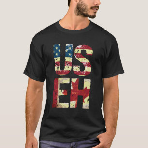 Amerikaanse vlag Amerikaanse Canada T-shirt