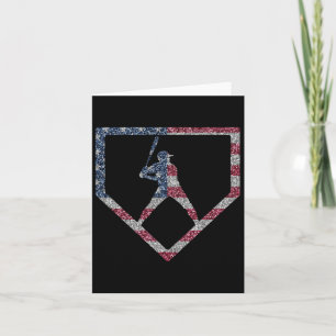 Amerikaanse vlag Amerikaanse honkbal Drip Boys Kaart