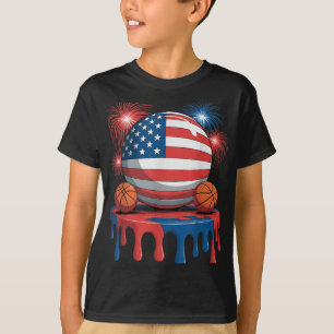 Amerikaanse Vlag Amerikaanse Ice Cream Drip Game B T-shirt