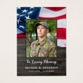Amerikaanse vlag Amerikaanse militaire Kaart Funer (Voorkant)