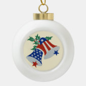 Amerikaanse vlag Amerikaanse patriottische kerst k Keramische Bal Ornament (Voorkant)