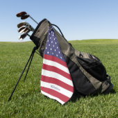 Amerikaanse vlag Amerikaanse patriottische sterren Golfhanddoek (Groen)