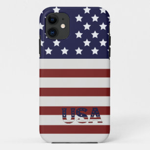 Amerikaanse vlag Amerikaanse patroonpatroon iPhone 11 Hoesje