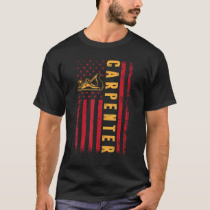 Amerikaanse vlag Amerikaanse timmerman 4th juli Wo T-shirt