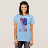Amerikaanse vlag Amerikaanse  U.s.a t-shirt (Voorkant volledig)