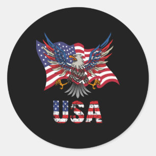 Amerikaanse vlag Amerikaanse Verenigde Staten van  Ronde Sticker