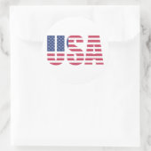 Amerikaanse vlag/Amerikaanse vlag/Amerikaanse vlag Ronde Sticker (Tas)