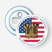 Amerikaanse vlag Amerikaanse vlag Button Flesopener (Voorkant)