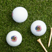 Amerikaanse vlag Amerikaanse vlag Golfballen (Insitu Gras)