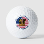 Amerikaanse vlag Amerikaanse vlag Golfballen (Voorkant)