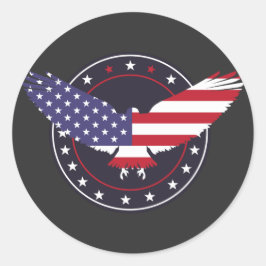 Amerikaanse vlag Amerikaanse vlag Ronde Sticker