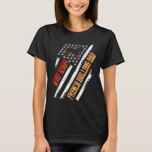 -Amerikaanse vlag Amerikaanse wof Wof French Bu T-shirt