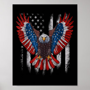 Amerikaanse Vlag Amerikaanse Zeearend 4 juli Ameri Poster
