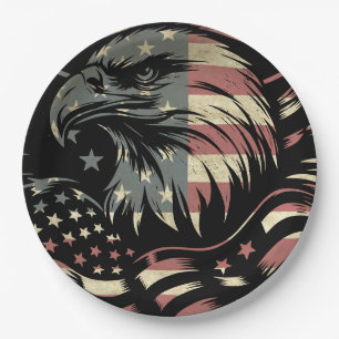 Amerikaanse vlag Amerikaanse zeearend patriottisch Papieren Bordje