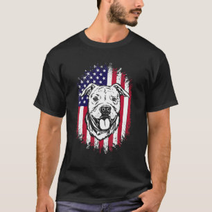 Amerikaanse Vlag Amstaff Amerikaanse Staffordshire T-shirt