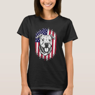 Amerikaanse Vlag Amstaff Amerikaanse Staffordshire T-shirt