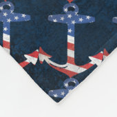 Amerikaanse vlag Anchor Nautical US Fleece Deken (Hoek)