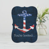 Amerikaanse vlag Anchor Nautical US Kaart (Staand voorkant)