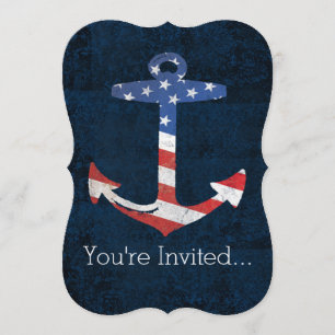 Amerikaanse vlag Anchor Nautical US Kaart