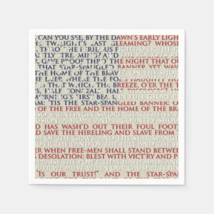 Amerikaanse vlag/Anthem Patriotic, 4 juli Servet