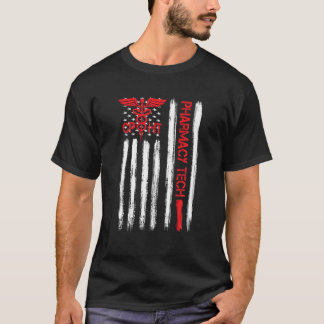 Amerikaanse vlag apotheek technicus CPhT Tech Phar T-shirt