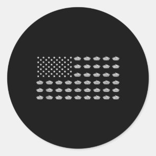 Amerikaanse Vlag Appeltaart Usa Patriottisme Patri Ronde Sticker
