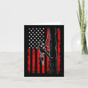 Amerikaanse vlag Arborist Fathers Day op de rug Kaart