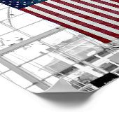 Amerikaanse vlag Architecture Denver Airport Art U Poster (Hoek)