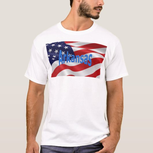 Amerikaanse vlag Arkansas T-shirt (Voorkant)