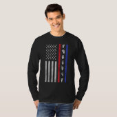 Amerikaanse vlag ASL Amerikaanse gebarentaal Ameri T-shirt (Voorkant volledig)