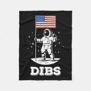 Amerikaanse Vlag Astronaut Ruimte 4 juli Amerikaan Fleece Deken