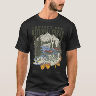 Amerikaanse Vlag Baars Vissen T-shirt