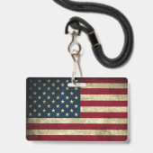 Amerikaanse vlag badge (Voorzijde met lanyard)