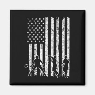 Amerikaanse Vlag Badminton Shirt Heren Usa Vlag Ba Magneet