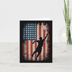 Amerikaanse vlag Badminton Shuttle Art Sports Kaart