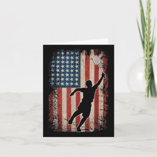 Amerikaanse Vlag Badminton Shuttle Kunst Sporten Kaart
