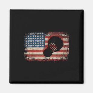 Amerikaanse Vlag Badminton Shuttle Kunst Sporten Magneet